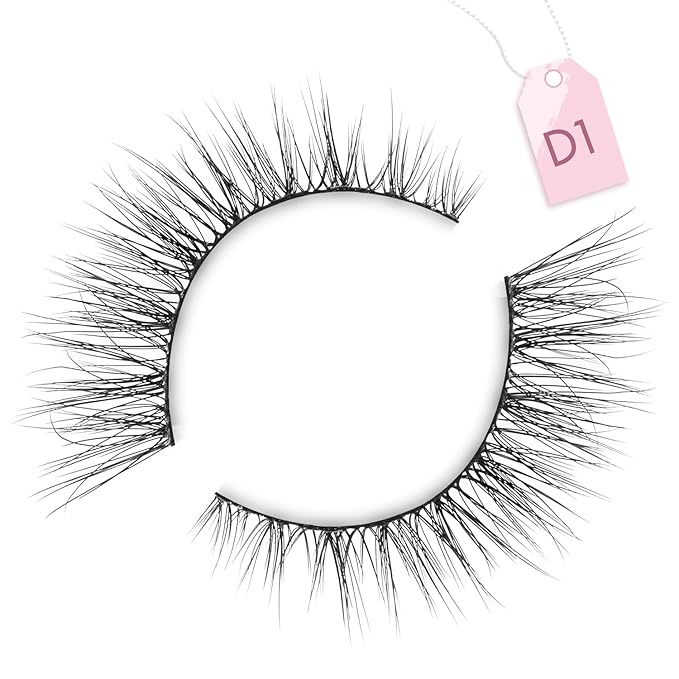 Onlyall Natural Lashes Wispy Lashes Natural Look False Eyelashes Soft Fluffy Fake Eyelashes 7 Pairs D1 Natural (6-13MM)