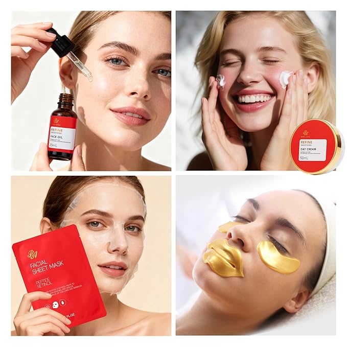 Valentines Day Gifts for Women, Rose 23 Pcs Facial Skin Care Set, Luxury Bath and Body Gifts, Spa & Self-Care Kit, Sheet Mask, Present, Birthday, Christmas, Mother Day, Anniversary, Bridal Shower