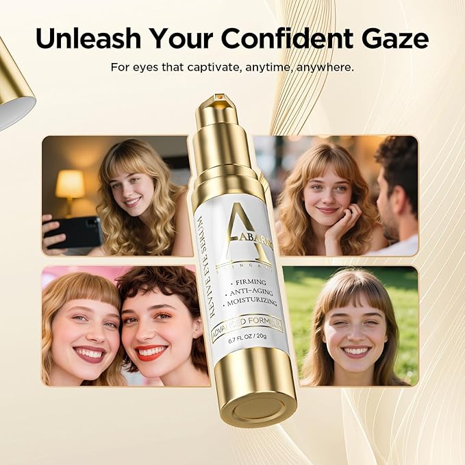 Abarno Hydrating Eye Serum for Dark Circles and Puffiness – Caffeine, Retinol, Niacinamide, Peptides – Anti-Wrinkle, Firming, Smooths Fine Lines – Under Eye Treatment – 0.7 fl. oz