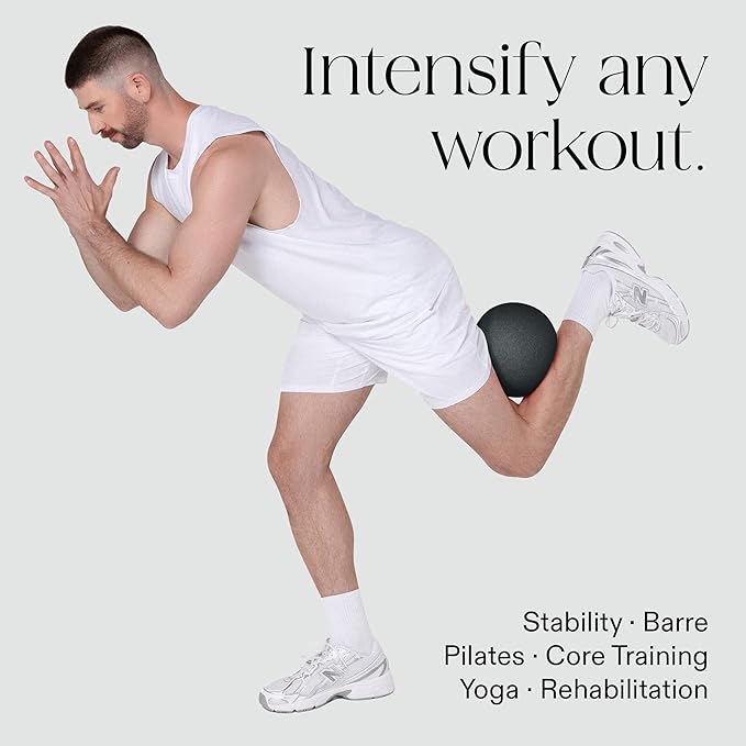 Bala Non-Weighted Exercise Ball - 8" Yoga Ball for Barre, Stretching, Strength & Core Training - Small Pilates Ball Workout Accessory with Mini Pump for Home Gym & Fitness Routines - 100% PVC