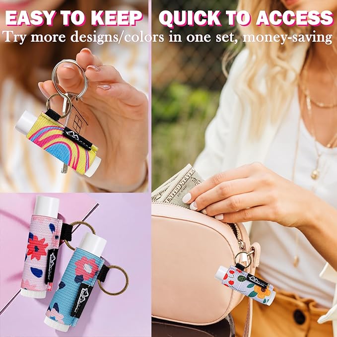 WK IEASON Lip Balm Holder Keychain