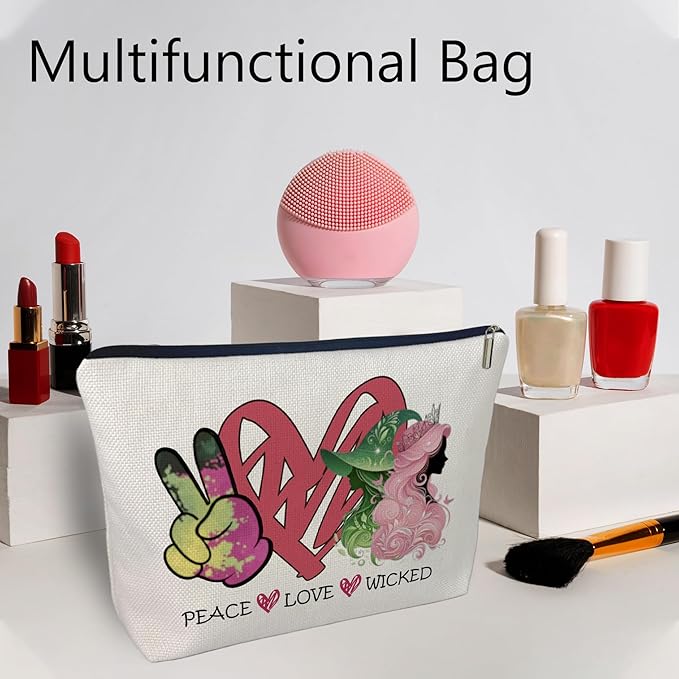 CLHHM Witch Makeup Bag Cosmetic Bag with Zipper - Travel Toiletry Bag for Travel Essentials, Birthday Gifts for Women, Gifts for Teenage Girls & New Mom Care Package