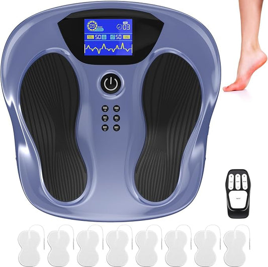Creliver EMS Foot Stimulator Pro, EMS Foot Massager for Neuropathy with Ergonomic Sole, Neuropathy Pain Relief for Feet Circulation, Leg & Feet Massager with 8 Gel Pads, Tens Unit Muscle Stimulator