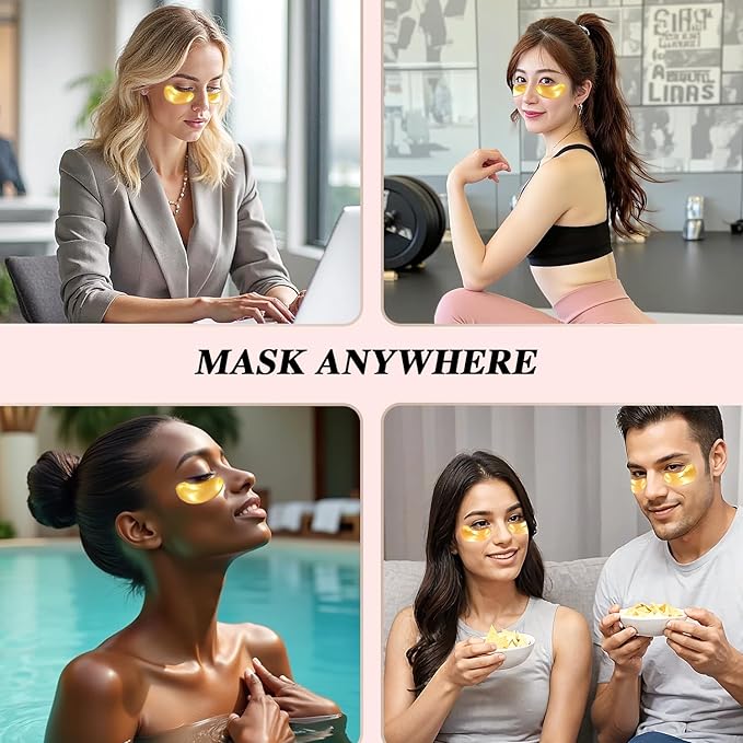 Onespring Under Eye Patches (24 Pairs) - Bridesmaid Gift, Valentine's Day Gift- 24K Gold Under Eye Masks for Dark Circles, Puffy Eyes, Wrinkles - Rejuvenating & Revitalizing Eye Skincare Treatment