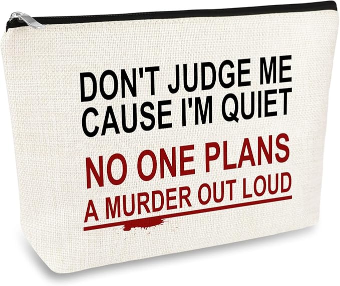 True Crime Gifts Makeup Bag For Women Christmas Gift Cosmetic Bag True Crime Fan Gift True Crime Podcast Lovers Gifts Horror Quotes Gift True Crime Lovers Gift Funny Serial Killer Gift Travel Pouch
