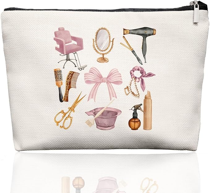 EKGJW Hairstylist Gifts Women Makeup Bag Make Up Bag, Cosmetic Bags for Hairstylists, Hairdresser Gifts for Cosmetology Student Teen Girls