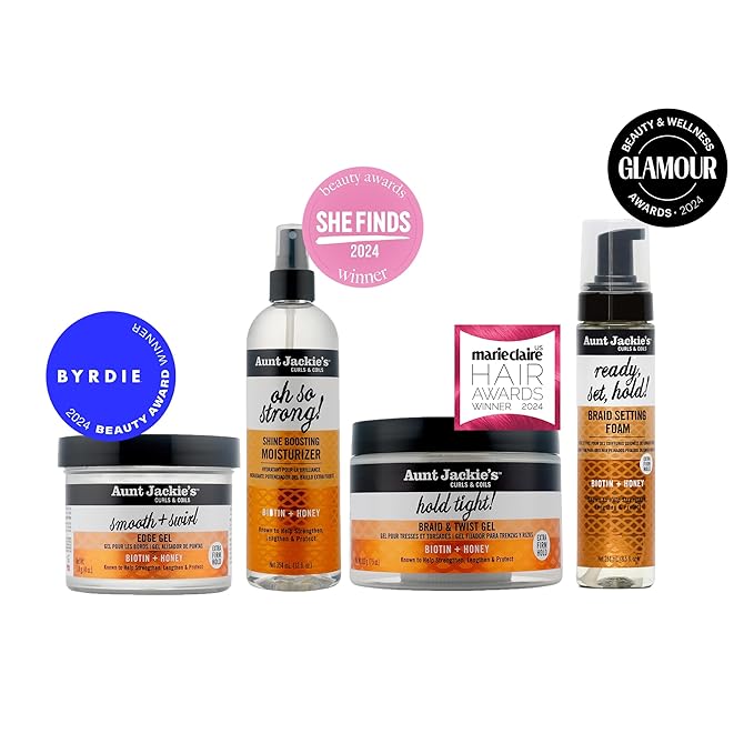 Aunt Jackie's Award-Winning Braid + Twist Collection Oh So Strong Shine Boosting Moisturizer, 12 fl oz