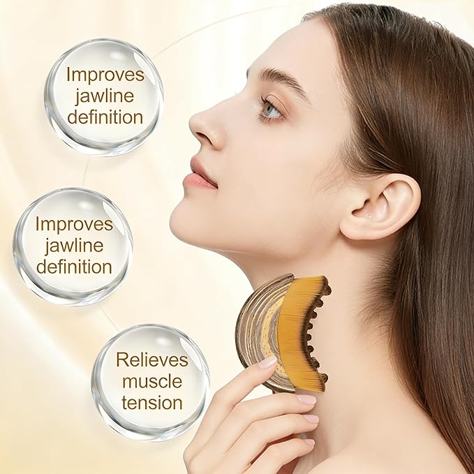 Only Romee 2 PCS Lymphatic Contour Face Brush, Ultra-Soft Facial Dry Brush for Lymphatic Drainage & Jawline Sculpting, Gentle Face Massager Tool for Puffiness Reduction, Skin & Glowing Complexion