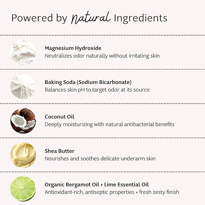Slo | Natural Deodorant - All Natural Ingredients, Vegan & Cruelty Free, Paper Packaging | Lime + Bergamot, (1.94oz/55g)