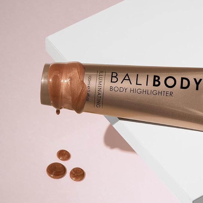 Bali Body Body Highlighter | Shimmering Luminizer, Hydrating Light Reflecting Technology | Flawless Finish for All Skin Types | Vegan, Cruelty Free, Australian Made (100 ml/3.4 fl oz)