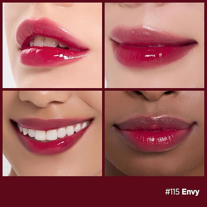 Laka Fruity Glam Lip Tint Mini, 1.9g/0.07oz, Glowing Lip Stain with Wide Color Spectrum, Hydrating & Lightweight Texture, Long-Lasting Bold Stain, Non-Sticky, Vegan, K-Beauty (#115 Envy)