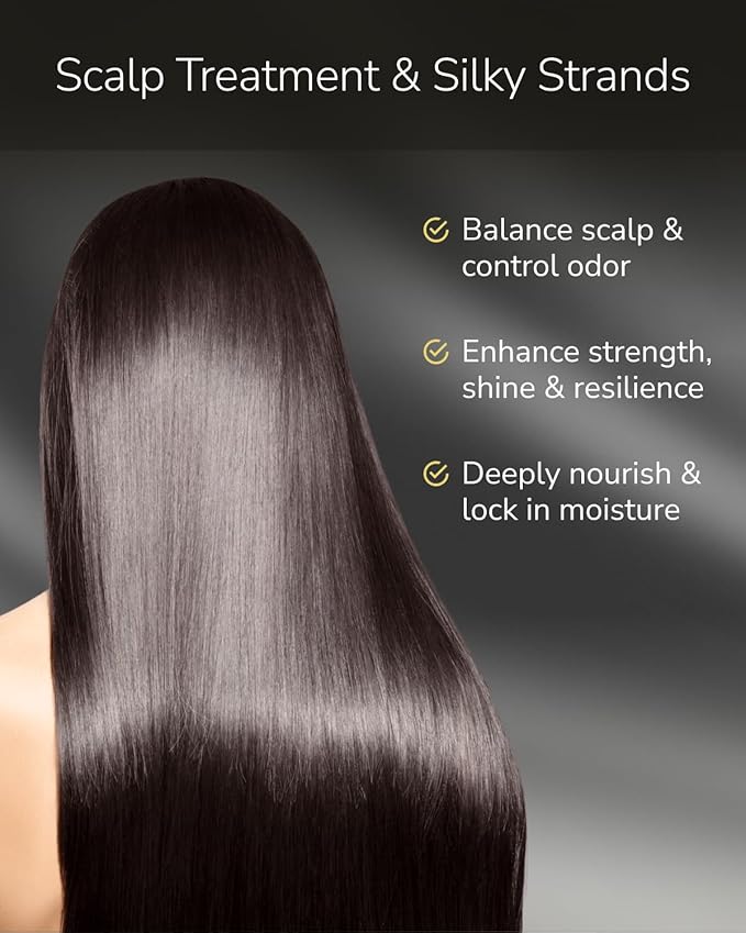 SILK THE RICH Shampoo & Conditioner Set, Clarifying & Moisturizing for Dry, Itchy Scalp & Damaged Hair, Color-Safe, Sulfate & Paraben Free Shampoo & Conditioner for Women & Men, Black (8.5 fl oz Each)