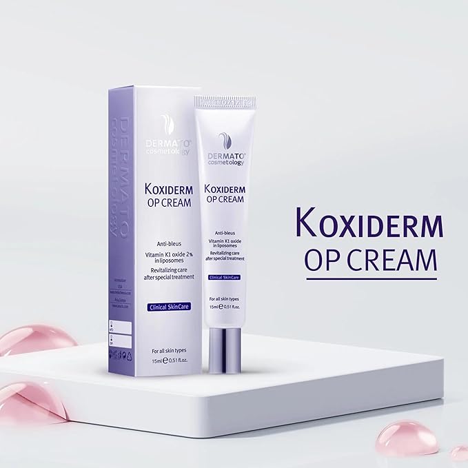 Anacis Vitamin K1 Oxiderm Cream Minimizing Appearance of Old and New Scars, Dark Eye Circles, Bruises, Varicose Veins, Purpura and Redness 1.01Oz