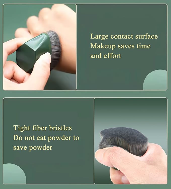 Makeup Brushes, Foundation Powder Makeup Brush Cream or Flawless Powder Cosmetic Face (Green)