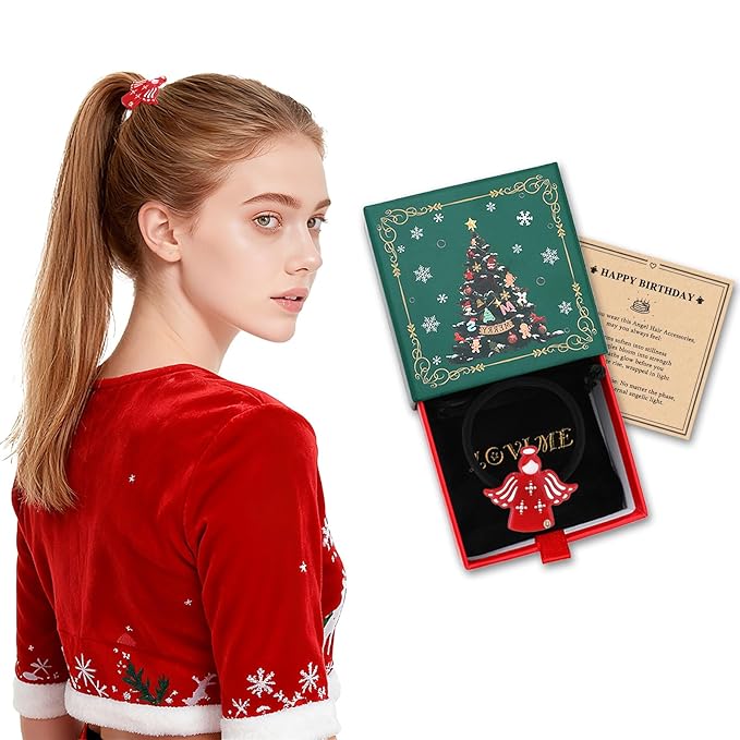 Inspirational Birthday gifts for Women Girls Friend, Original Italian Designed Acetate Hair Clip, To My Daughter Gifts from Mom Dad, Handmade Inspirational Angel Christmas Gift with Box