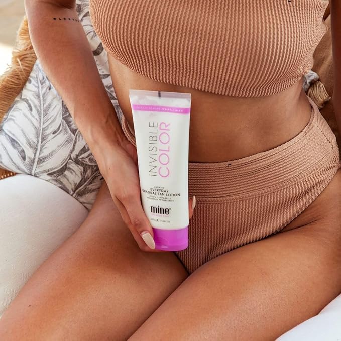 Minetan Self Tanner Lotion | Invisible Color Gradual Fake Tanning Body Lotion | Best Moisturizing Sunless Tan Cream | To Build a Deep Dark Bronze Or Maintain a Natural Golden Glow, 7 fl oz