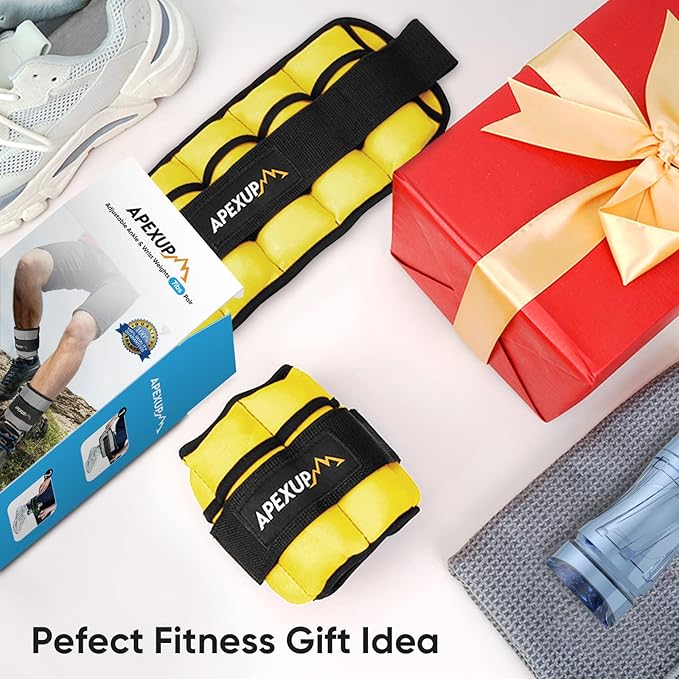 APEXUP 7 lbs/Pair Adjustable Ankle Weights for Women