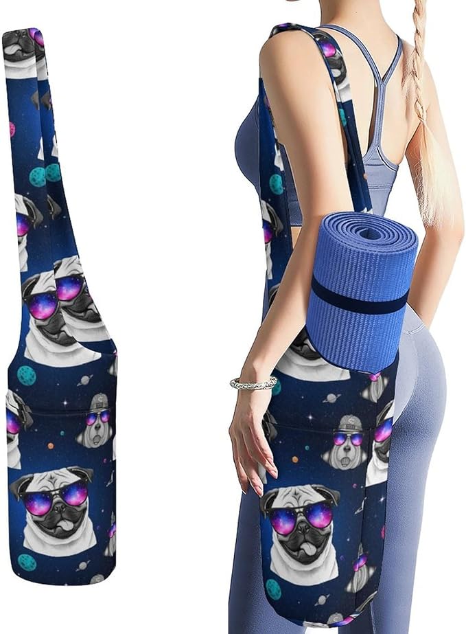 Portable Single Shoulder Yoga Mat Bag Carrier with Pocket Spacious Storage for Yoga Gym Fitness
