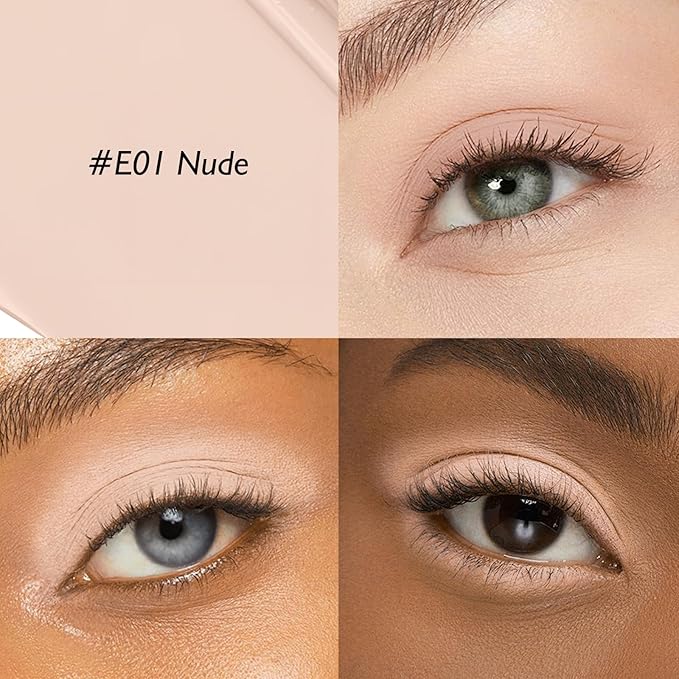 Nude Eyeshadow Stick - Long Lasting Matte Cream Eyes Shadow Pencil Buildable Brightener Crayon Eyeliner Highlighter Makeup, Lightweight Waterproof & Smudge Proof for Easy Quick Application