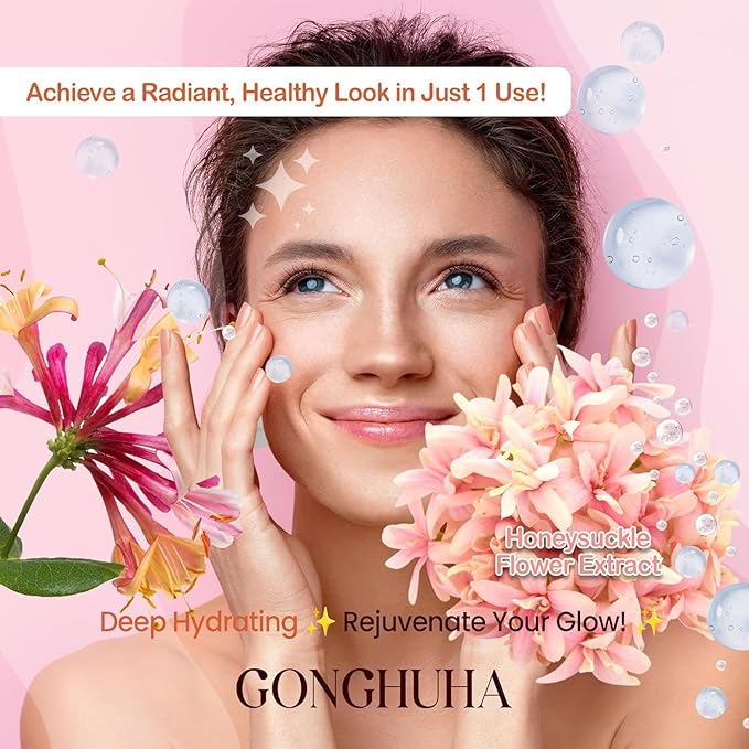 GONGHUHA Korean Bio Cellulose Face Mask Sheet for Deep Hydrating, Soothing, and Refreshing Skin – Facial Mask for Women and Men, Self-Care Sheet Mask for All Skin Types (1 Sheet)