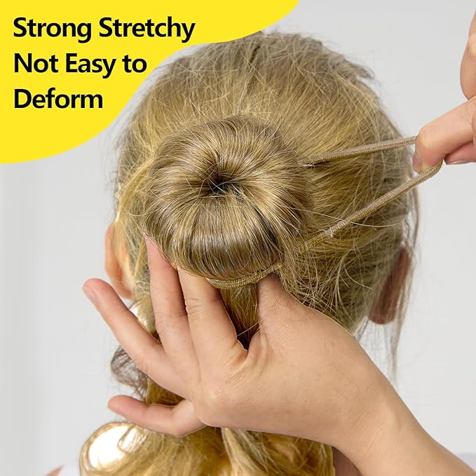 Teenitor 20Pcs Spiral Bobby Pins, Spiral Hair Pins Spin Pins for Hair, Hair Bun Maker, Hair Twist Bobby Pins for Buns Dance Accessories with 10 Hair Ties, Blonde