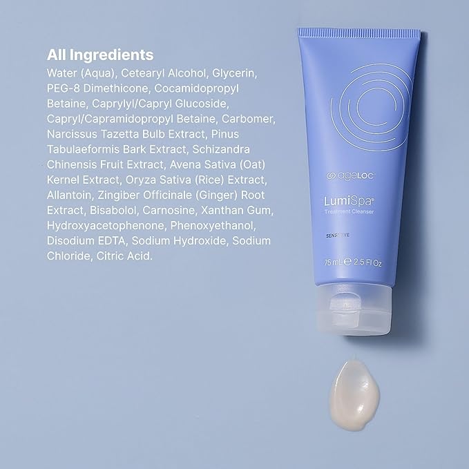 Nu Skin ageLOC LumiSpa Treatment Cleanser | Sensitive Skin | Gentle and Comforting Formula for Balanced Complexion | Enhanced LumiSpa Performance | Infused with ageLOC Technology | 2.5 fl oz
