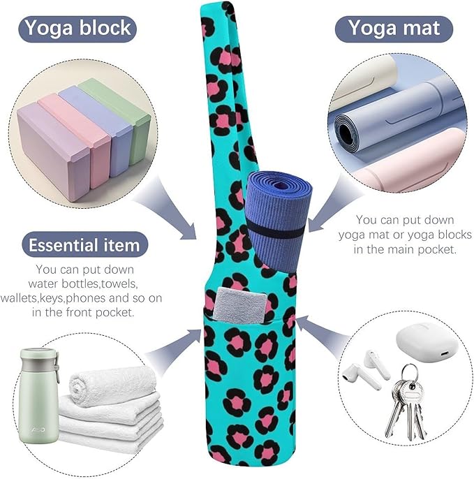 Stylish Yoga Mat Bag for Women Exercise Mat Holder with Shoulder Strap Yoga Mats Totes Sports Storage Bag