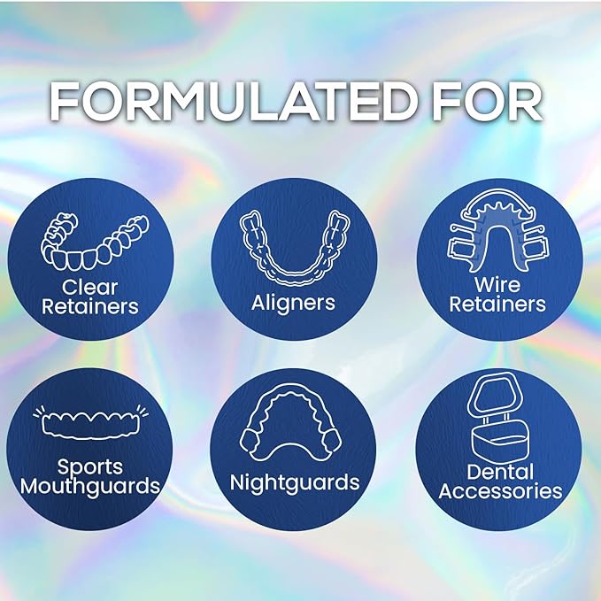 Venus Visage Retainer Cleaner Tablets, Dental Appliance and Denture Cleaning Tablets, Aligners and Night Mouth Guard Cleaner, 120 Pieces