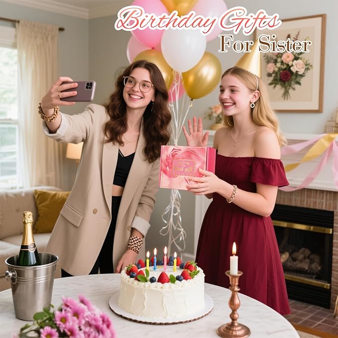 Sister Birthday Gifts: Eletorot Spa Relaxation Baskets Set for Adult, Teen, Twin, Younger, Older Sisters, Unique Best Sister Ever Gift ideas for Christmas, Valentines, Mothers Day, Easter, Graduation