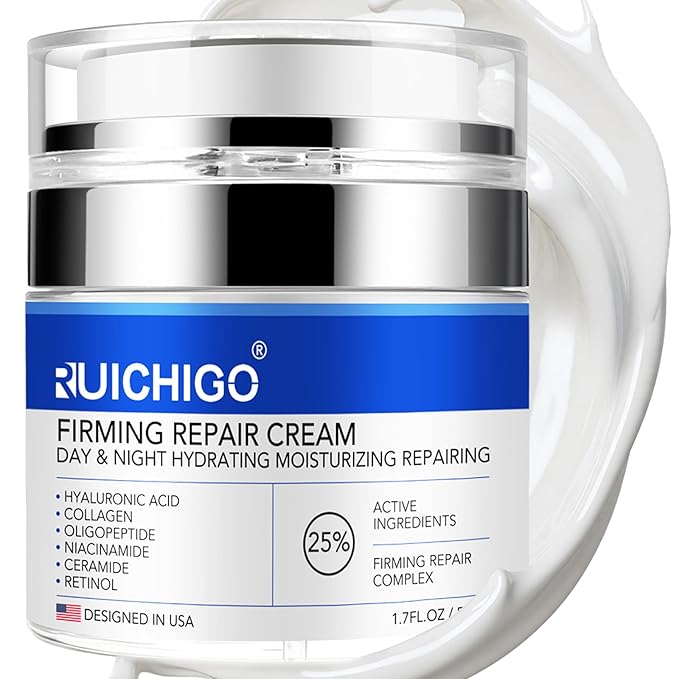 Face & Neck Firming Cream - Ceramide Moisturizer for Women - Anti Aging Formula for Tightening and Lifting with Retinol,Collagen,Hyaluronic Acid - Day & Night Cream for Sensitive & Mature Skin, 1.7 OZ