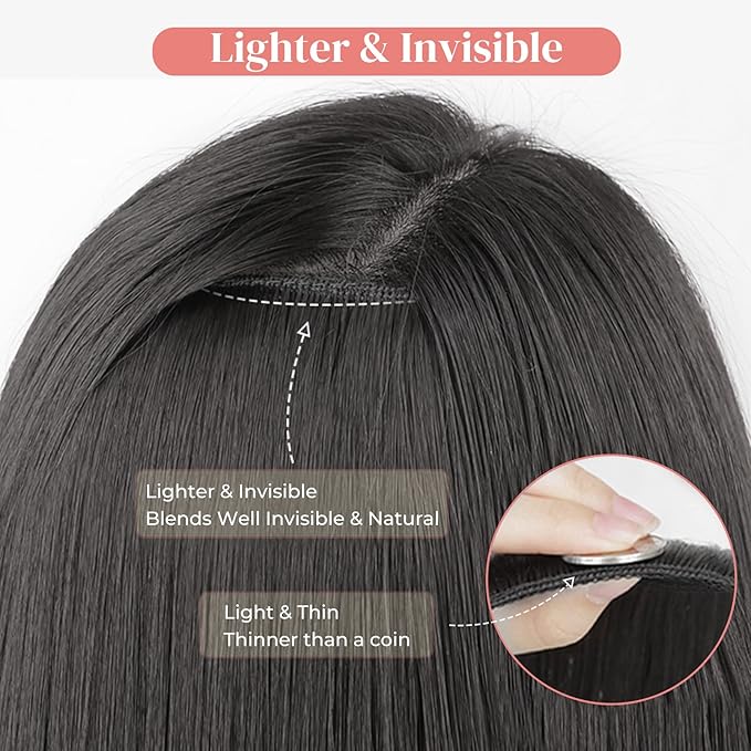 Clip in hair extensions，LONAI 6PCS Straight 24" Hair Extensions for Women，Heat Resistant Synthetic Hairpiece-Brown with Light Blonde