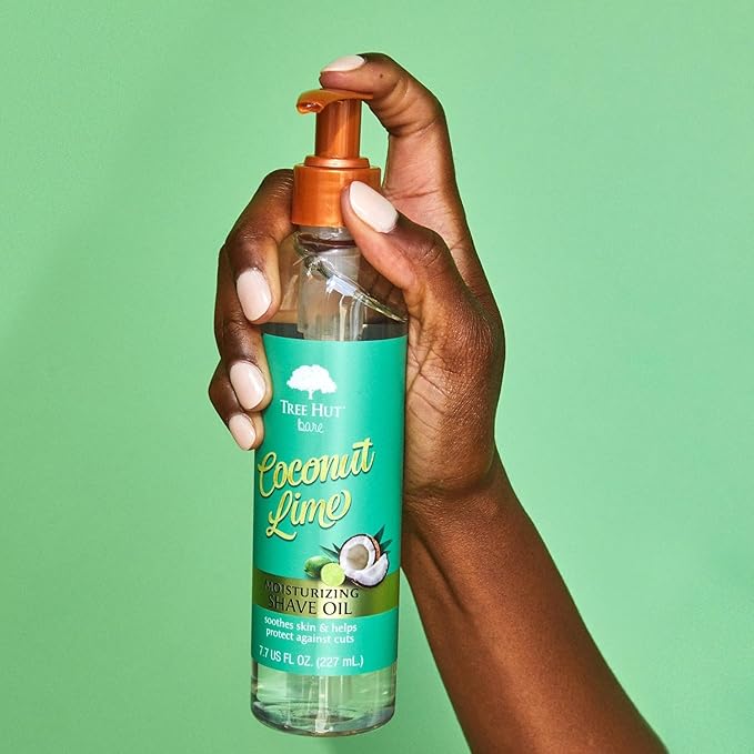 Tree Hut Coconut-Lime Moisturizing Shave Oil, Gel-to-Oil Formula, Ultra Hydrating Barrier for a Close, Smooth Shave, For All Skin Types, 7.7 fl oz
