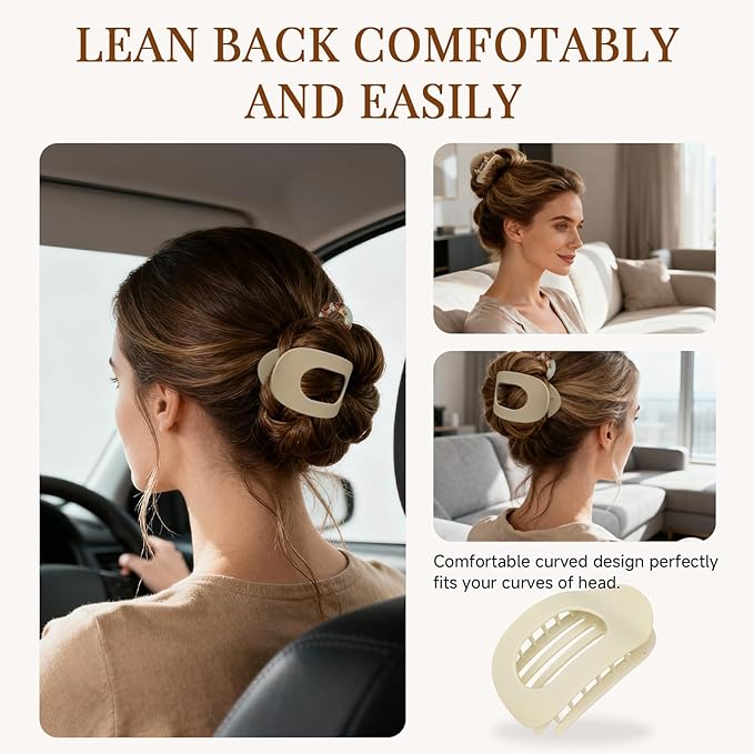 4 PACK Women's Flat Claw Hair Clips And 7 PIECES Wedding Hair Accessories, Elegant Hair Accessories For Thick & Thin Hair, Ideal For Valentines, Christmas, Wedding And Work & Daily Styling (C)