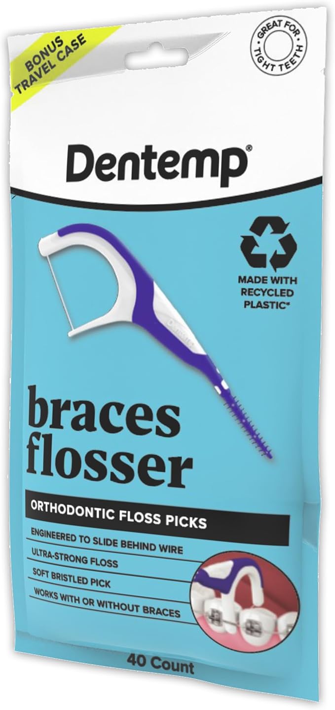 OrVance Braces Flosser - Designed for Braces for an Easy & Effective Clean, Ultra Strong Floss - 40 Count (Pack of 3) - (Packaging May Vary)