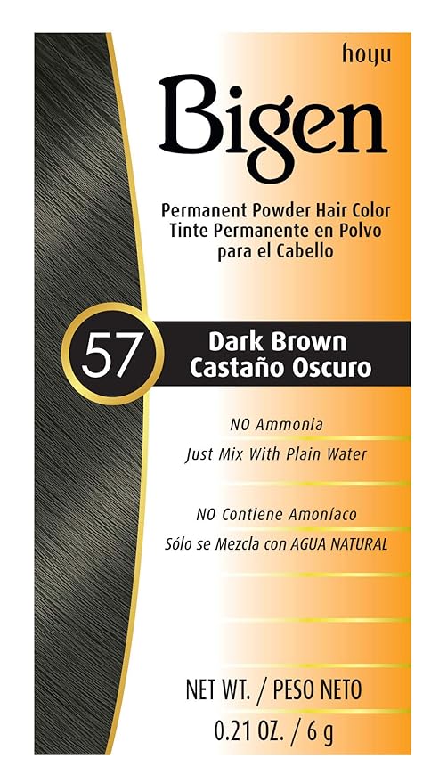 #57 Dark Brown Bigen Permanent Powder - 6 Pack