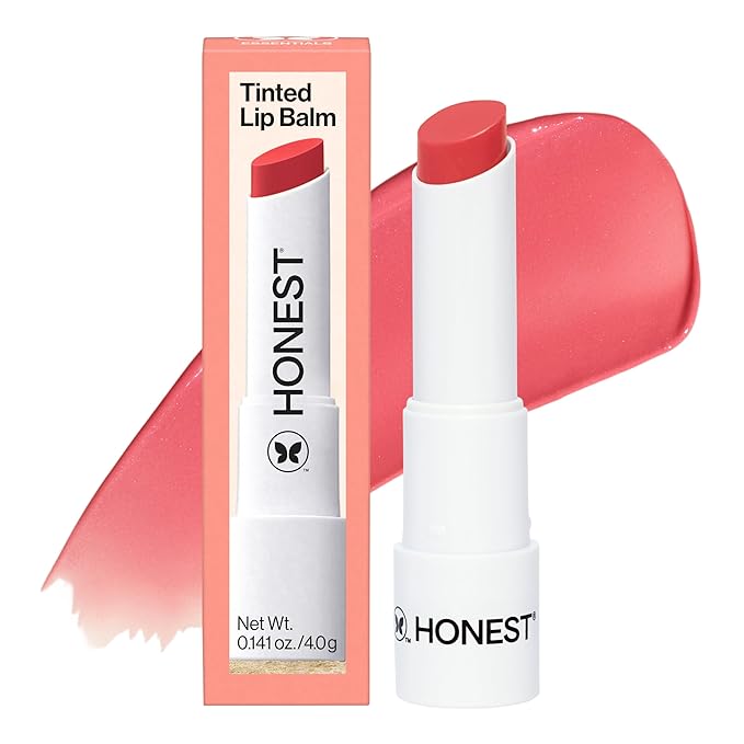 Honest Beauty Moisturizing Vegan Tinted Lip Balm, Antioxidant-Rich Acai Extracts, Avocado Oil, Paraben and Cruelty-Free, Fruit Punch
