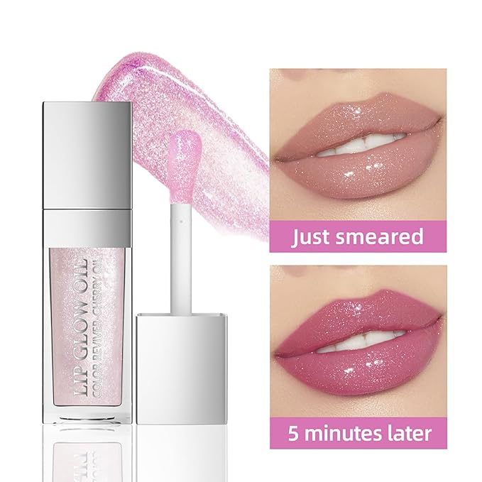 Ultimate Luxe Lip Oil Hydrating Fruit-Flavored Oils with Soft Brush for Moisturized, Full, and Radiant Lips (#07, SINGLE)
