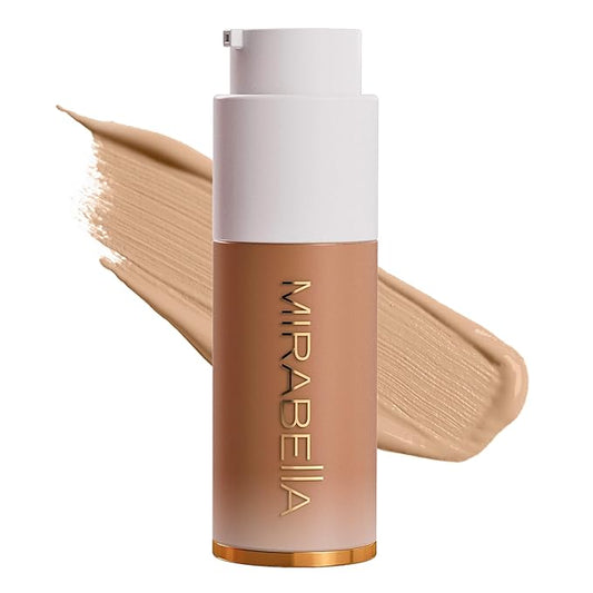 MIRABELLA - Invincible for All HD Liquid Foundation, Moisturizing Face Products for All Skin Types, Full-Coverage Lightweight Foundation Makeup, Moisturizing & Hydrating Beauty Care, Tan T160
