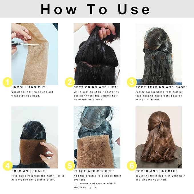 Blonde Hair Sponge for Updo - Hair Donuts for Updos（50 Bobby Pins+20 U-Clips）Volume Hair Bumps Tool，Hair Padding for Updos