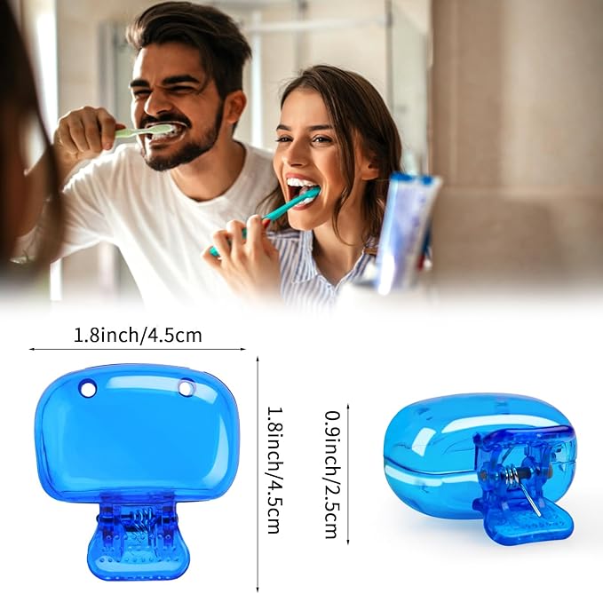 6 Pack Toothbrush Covers Portable Toothbrush Protector Coverings Clips Travel Protector Plastic Brush Pod Protection Clip Case Tooth Brush Covers for Kids Bathroom Home Travel Supplies