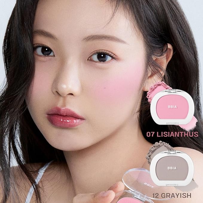 BBIA Last Blush NEW 15 Colors - Cheek Blush Shaping Shading Contour & Highlight Long-Lasting Matte Finish Natural Shades Buildable & Blendable Daily Korean Face Makeup (07 LISIANTHUS, Pack of 1)
