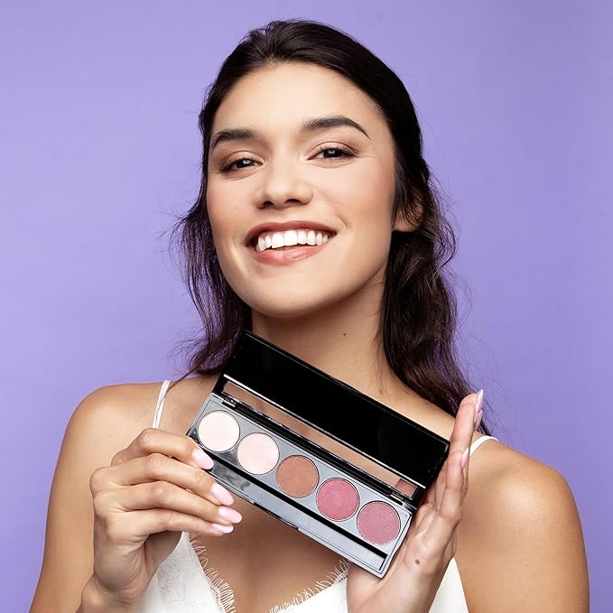 Juwel Cosmetics Eye Shadow Palette, Talc-Free Highly Pigmented Pressed Powder, Eye Makeup Palette that Blends Perfectly, 5 Shades of Paraben-Free and Sulfate-Free Eyeshadow, Hidden Gems