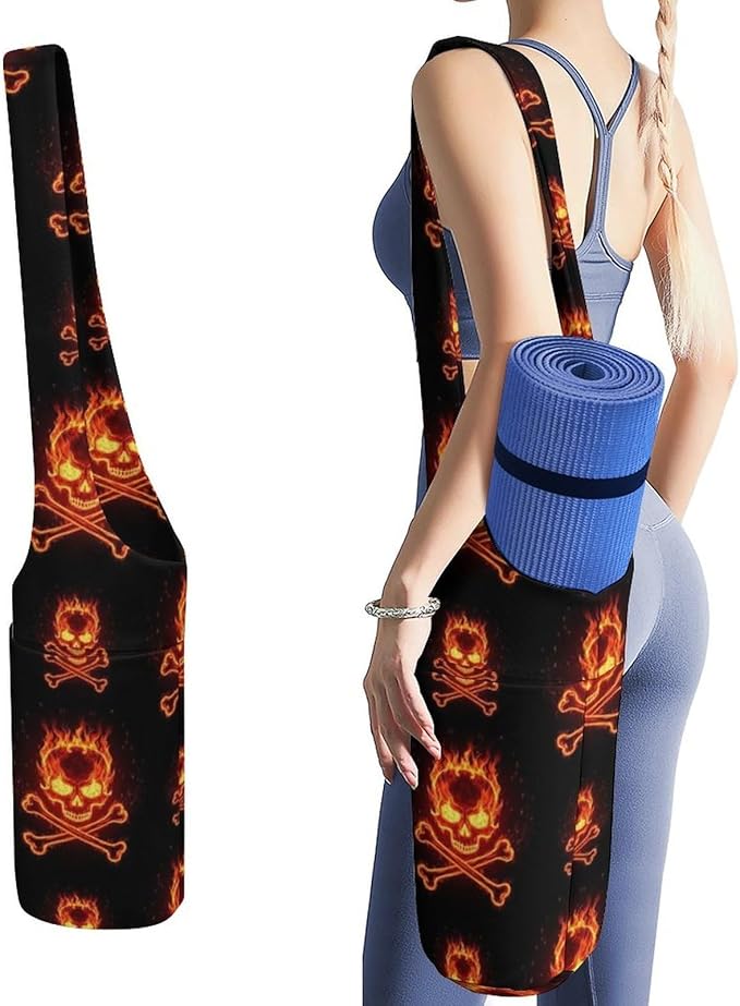 Portable Single Shoulder Yoga Mat Bag Carrier with Pocket Spacious Storage for Yoga Gym Fitness