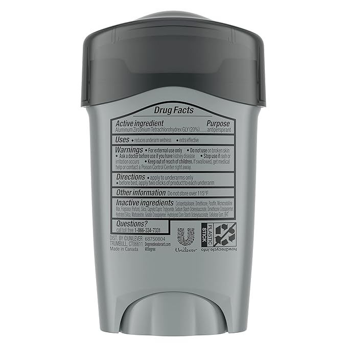 Degree Men Clinical Protection Antiperspirant Deodorant 72-Hour Sweat & Odor Protection Clean Prescription-Strength Antiperspirant For Men with MotionSense Technology 1.7 oz, Pack of 2