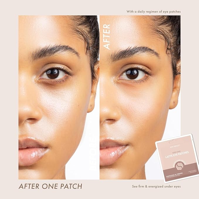 ESW Beauty Iced Chai Latte Under Eye Patches (5-Pack) – Energizing & Firming - Soothing with Chai, Caffeine & Peptides for Tired Under Eyes & Dark Circles