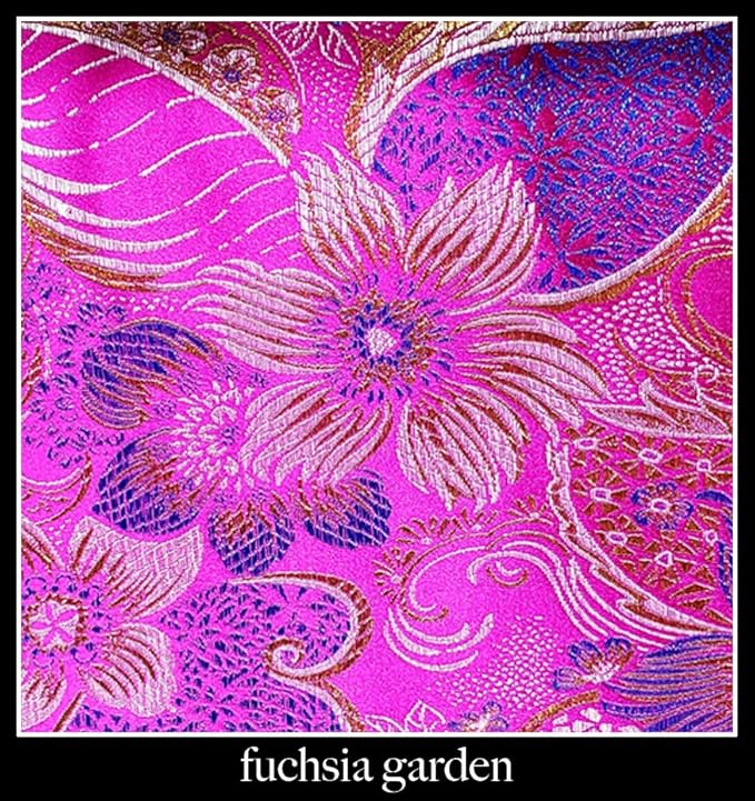 Candi Andi Handmade Opulence Yoga Eye Pillow - Weighted Flaxseed Fill, Lavender Aromatherapy, Satin & Velvet, Adjustable Strap - Ideal for Meditation & Restful Sleep - Fuchsia Garden - TEMFL-FG