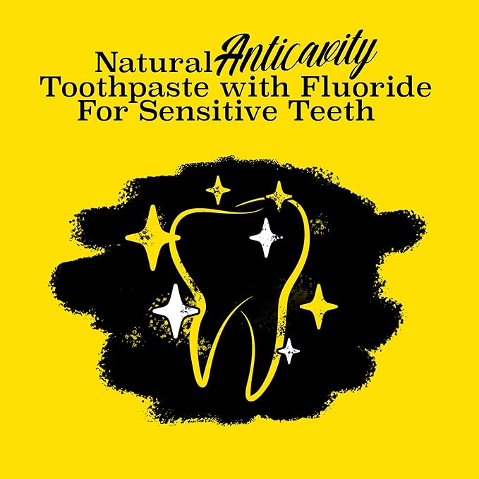 Twice Anti-Cavity Fluoride Toothpaste – Sensitivity Relief, Teeth Whitening & Fresh Breath – Wintergreen Peppermint Natural Toothpaste – 3.4 oz