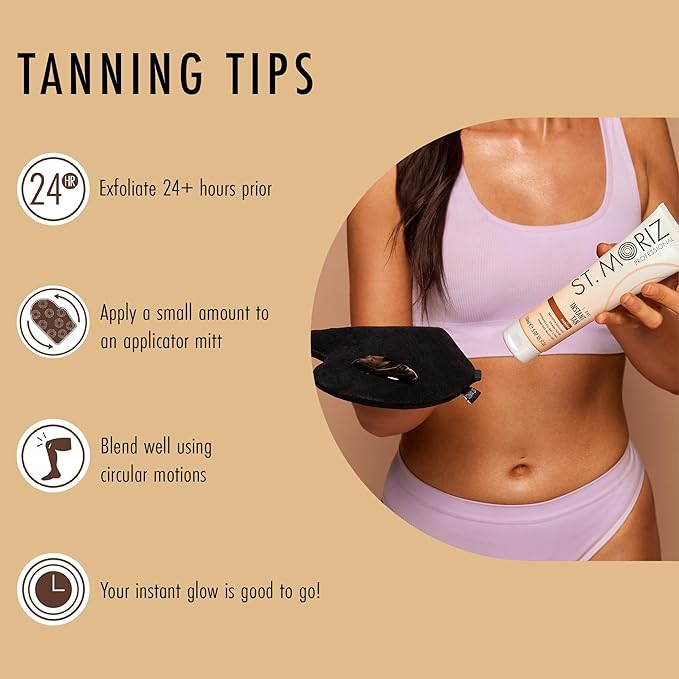 St. Moriz Professional Medium Instant Tan – 1 Day Wash-Off Fake Tan Lotion with Aloe Vera & Vitamin E – Fast-Drying, Transfer-Resistant, Vegan, 150ml