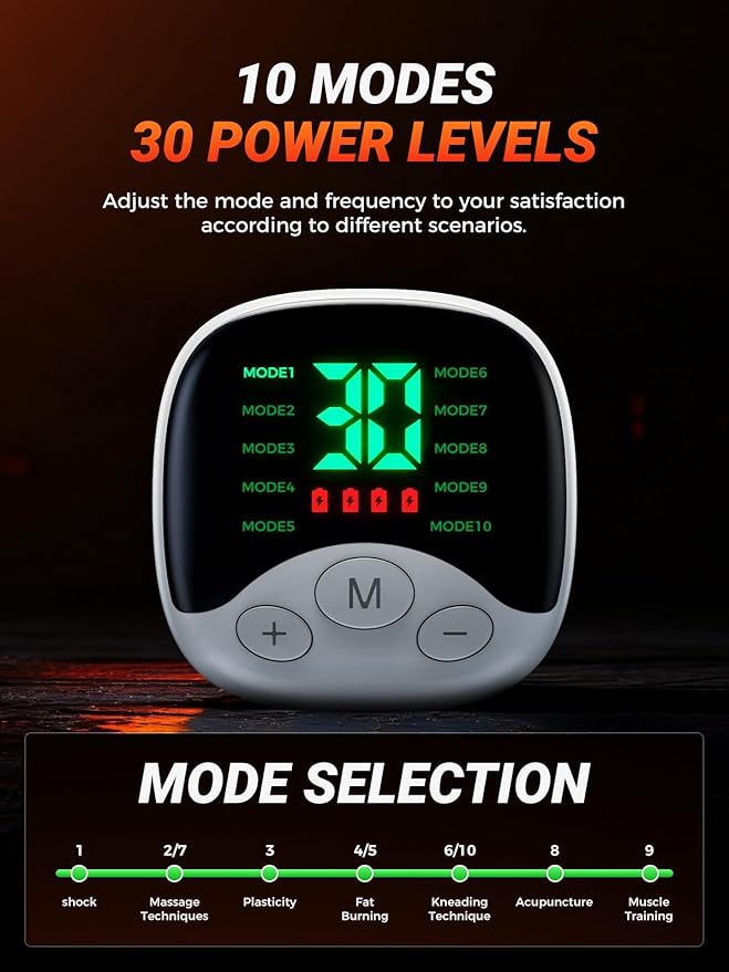 EMS Muscle Stimulator,Ab Stimulator Muscle Toner and Strengthens Abs,Waist, Arms, Legs, for Better Body Conditioning at Home for Men & Women Electronic Muscle Stimulator at Home for Men & Women