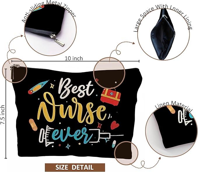 QGFM Nurse Bags - Cosmetic Bags With Zipper for Nursing Students